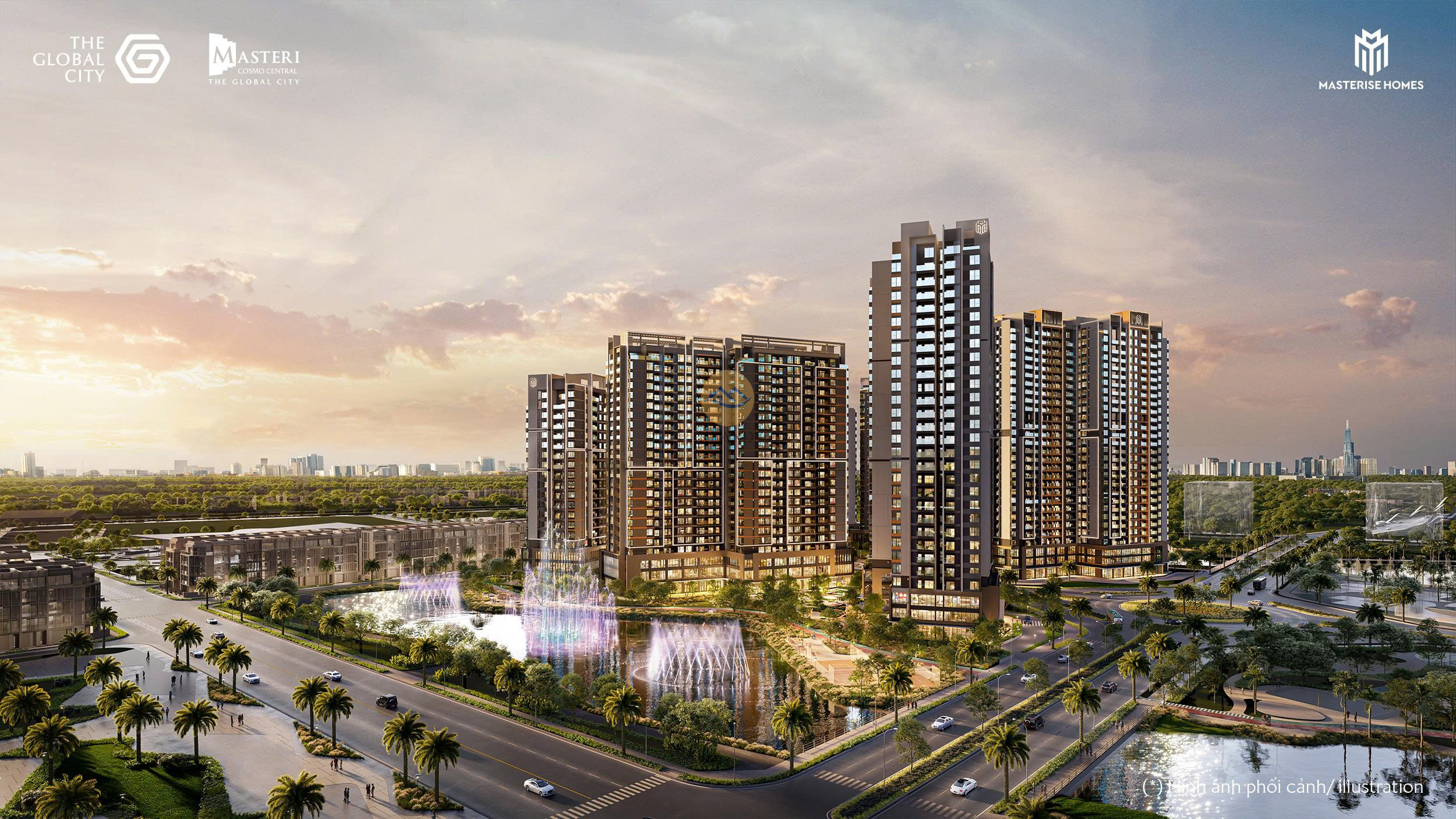 [QUỸ CĂN ĐỘC QUYỀN] MASTERI COSMO CENTRAL – THE GLOBAL CITY – GIÁ ĐỢT 1 TỪ 130TR/M2 – VIEW NHẠC NƯỚC